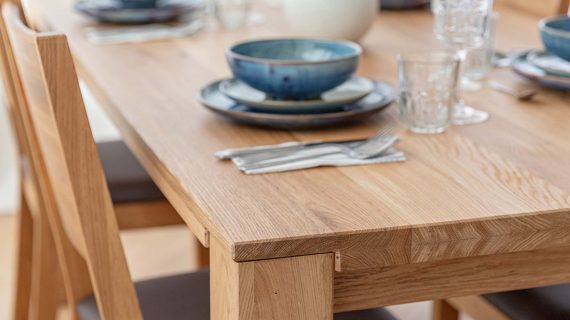 Miniaturka 2 - Skandynawski dębowy klasyczny stół Gaia