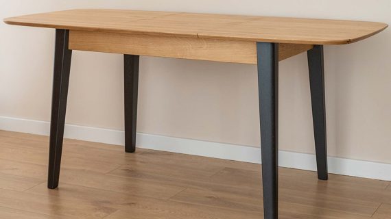 Miniaturka 2 - Minimalistyczny rozkładany dębowy stół Basic