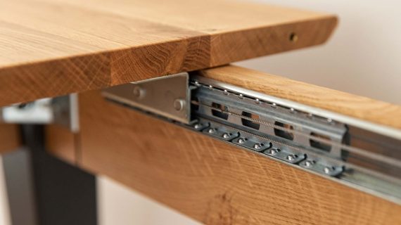 Miniaturka 6 - Minimalistyczny rozkładany dębowy stół Basic