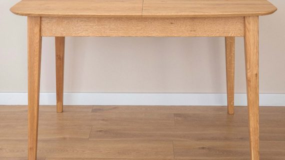 Miniaturka 4 - Klasyczny nowoczesny dębowy stół 120 cm Basic