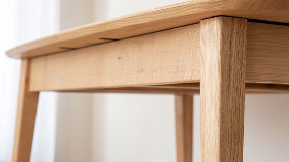 Miniaturka 10 - Klasyczny nowoczesny dębowy stół 120 cm Basic