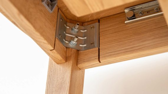 Miniaturka 3 - Klasyczny nowoczesny dębowy stół 120 cm Basic