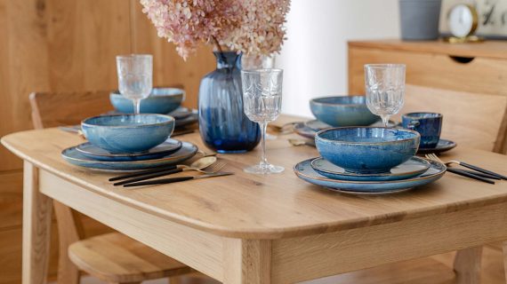 Miniaturka 9 - Klasyczny nowoczesny dębowy stół 120 cm Basic