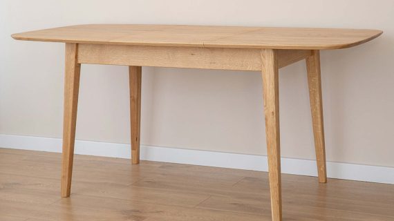 Miniaturka 5 - Klasyczny nowoczesny dębowy stół 120 cm Basic