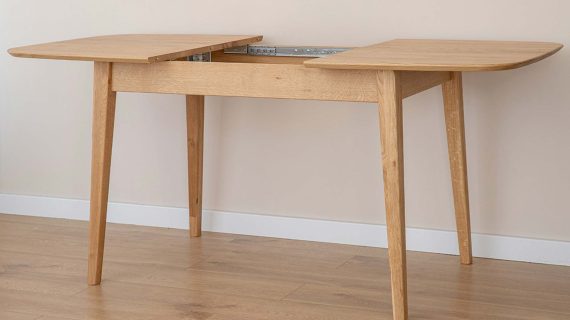 Miniaturka 6 - Klasyczny nowoczesny dębowy stół 120 cm Basic