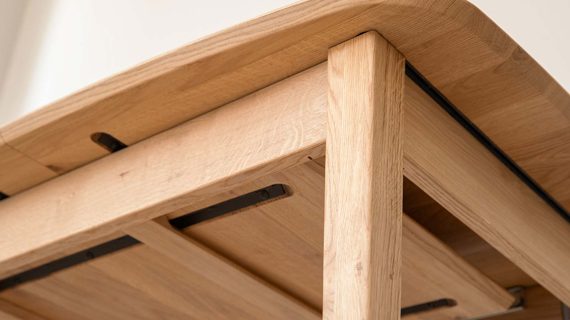 Miniaturka 1 - Klasyczny nowoczesny dębowy stół 120 cm Basic