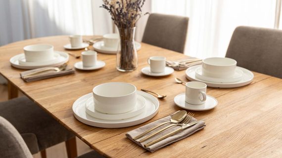 Miniaturka 12 - Klasyczny nowoczesny dębowy stół 90 cm Basic