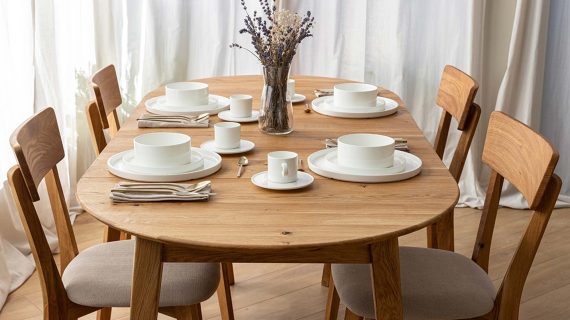 Miniaturka 13 - Klasyczny nowoczesny dębowy stół 90 cm Basic