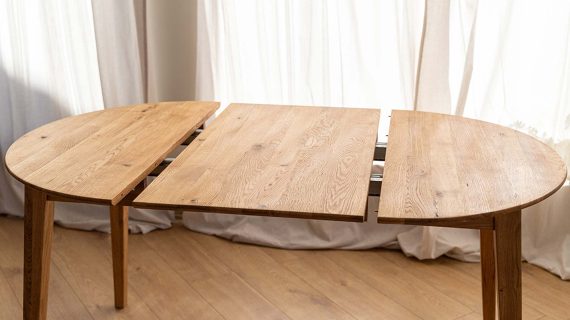 Miniaturka 6 - Klasyczny nowoczesny dębowy stół 90 cm Basic