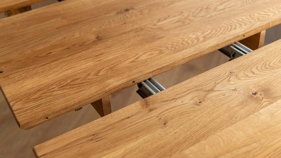 Miniaturka 9 - Klasyczny nowoczesny dębowy stół 90 cm Basic