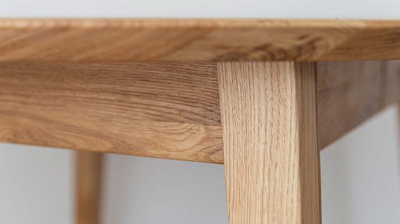 Miniaturka 2 - Klasyczny nowoczesny dębowy stół 90 cm Basic