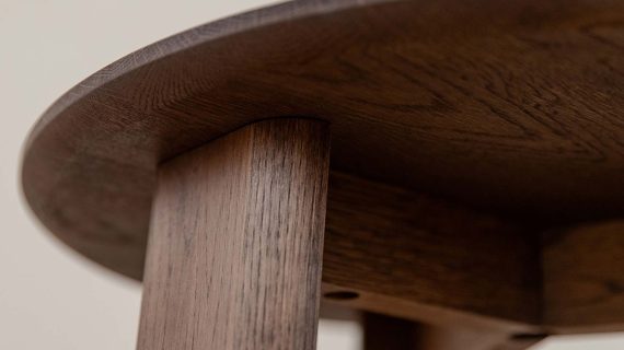 Miniaturka 3 - Klasyczny dębowy nowoczesny stolik 51 cm Asento