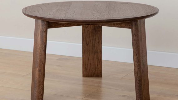 Miniaturka 1 - Klasyczny dębowy nowoczesny stolik 61 cm Asento