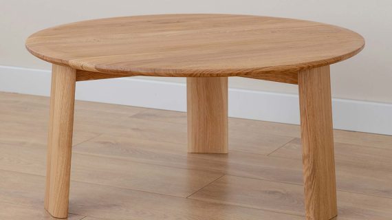 Miniaturka 3 - Klasyczny nowoczesny dębowy stolik 71 cm Asento