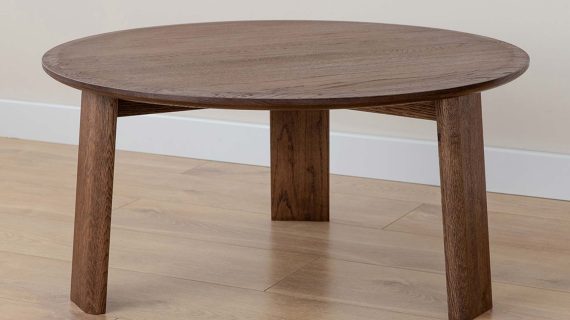 Miniaturka 1 - Klasyczny dębowy nowoczesny stolik 71 cm Asento