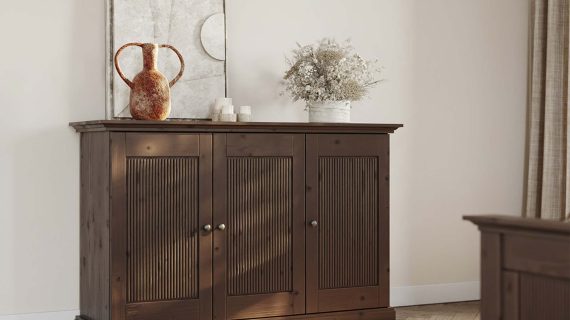 Miniaturka 8 - Klasyczna nowoczesna sosnowa komoda Kalari