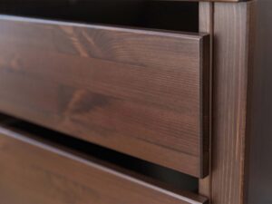 Miniaturka 1 - Fronty szuflad wkładu szufladowego drewnianego ciemnobrązowego z naturalnym usłojeniem