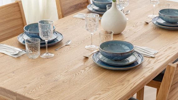 Miniaturka 4 - Praktyczny dębowy klasyczny stół Siena