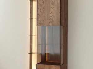 Miniaturka 2 - Witryna wisząca tabacco z otwartymi półkami szklanymi i podświetleniem LED