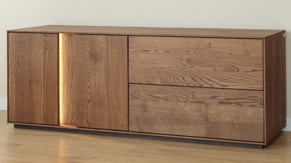 Miniaturka 16 - Szafka RTV 165 cm tabacco 4-drzwiowa Essentia