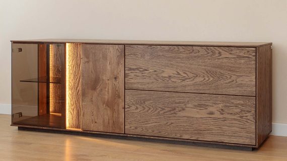 Miniaturka 3 - Szafka RTV 165 cm tabacco 2 półki Essentia