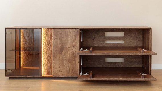 Miniaturka 2 - Szafka RTV 165 cm tabacco 2 półki Essentia