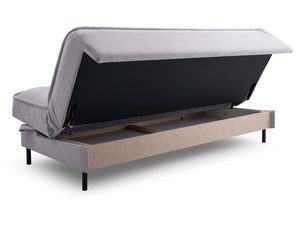 Miniaturka 7 - Sofa tapicerowana szara z otwartym pojemnikiem na pościel