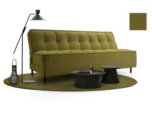 Miniaturka 15 - Oliwkowa sofa tapicerowana z dekoracyjnym pikowaniem siedziska