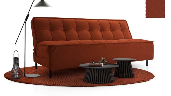 Miniaturka 14 - Sofa Loftowa Sprężyny Faliste Rozkładana Senka