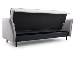 Miniaturka 6 - Sofa jasnoszara z otwartym pojemnikiem na pościel