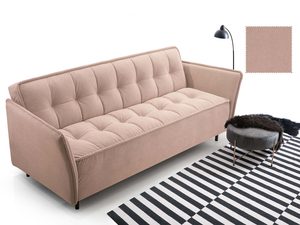 Miniaturka 13 - Sofa trzyosobowa pudrowy róż z pikowaną tapicerką Curio