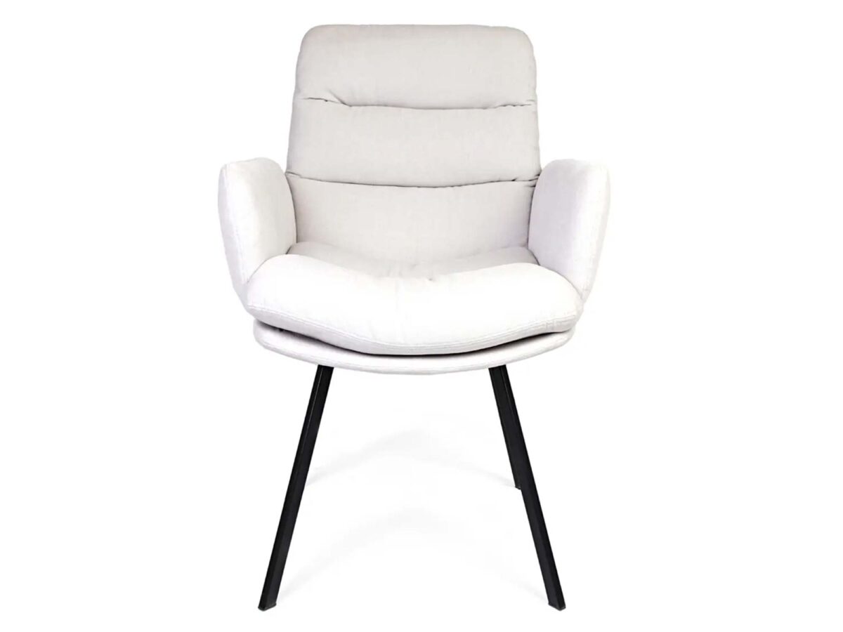 Loftowy fotel tapicerowany Herla ARMCHAIR METAL LEGS