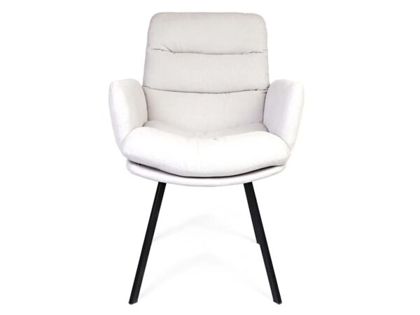 Loftowy fotel tapicerowany Herla ARMCHAIR METAL LEGS