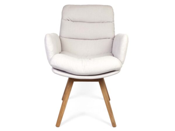 Klasyczny fotel tapicerowany Herla ARMCHAIR WOODEN LEGS
