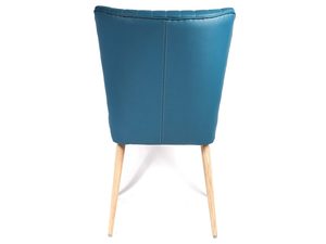 Miniaturka 4 - Morskie krzesło tapicerowane z przeszyciami pionowymi tył