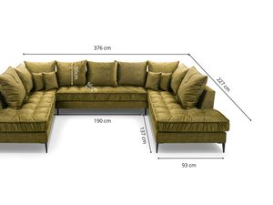 Miniaturka 6 - Kanapa Loftowa Wolnostojąca Sprężyny Faliste Arlaz