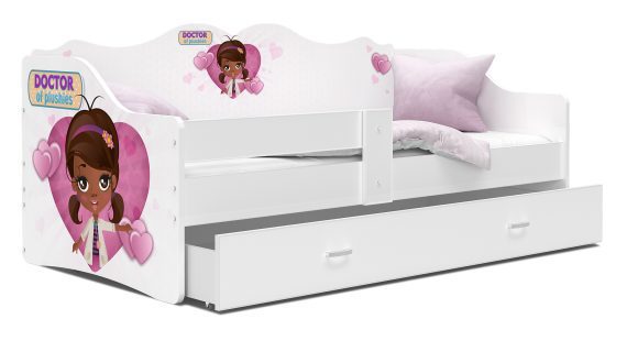 Miniaturka 3 - Łóżko dziecięce Rima 160 z szufladą i nadrukiem