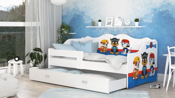 Miniaturka 24 - Łóżko dziecięce Rima 160 z szufladą i nadrukiem