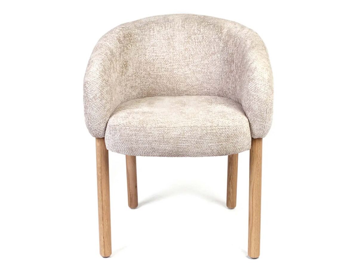 Skandynawskie dębowe krzesło tapicerowane Acai