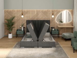 Miniaturka 19 - Łóżko kontynentalne designerskie tapicerowane Tiziana
