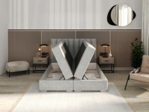 Miniaturka 16 - Łóżko kontynentalne designerskie tapicerowane Tiziana