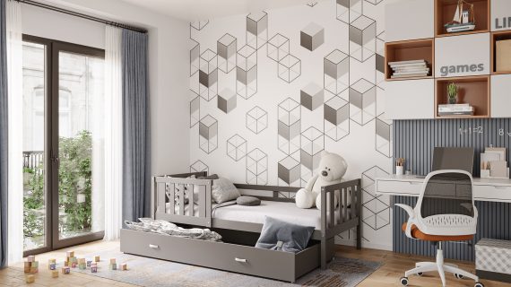 Miniaturka 4 - Łóżko parterowe Bambi z barierką ochronną 190×80