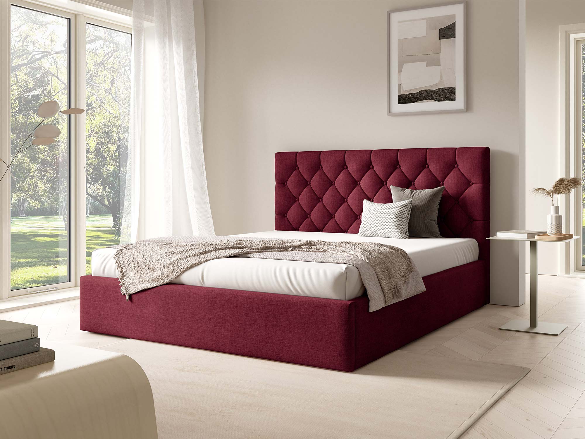 Łóżko-tapicerowane-BEST-4-w-tkaninie---rouge-07