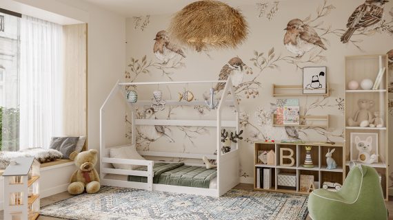 Miniaturka 8 - Łóżko domek dla dziecka Simba 1608 białe