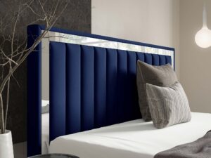 Miniaturka 55 - Detal pikowanego zagłówka granatowego z pionowymi panelami