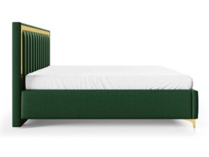 Miniaturka 18 - Tapicerowane łóżko zielone ze złotymi elementami profil
