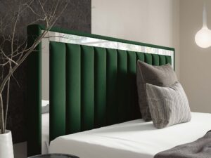 Miniaturka 58 - Detal pikowanego zagłówka zielonego z pionowymi panelami