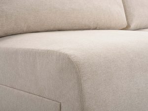 Miniaturka 5 - Detal tapicerki kremowego narożnika siedzisko tkanina zbliżenie