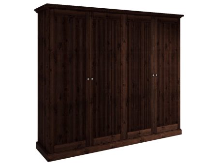 Sosnowa szafa 70 cm tabacco 4-drzwiowa Kalari