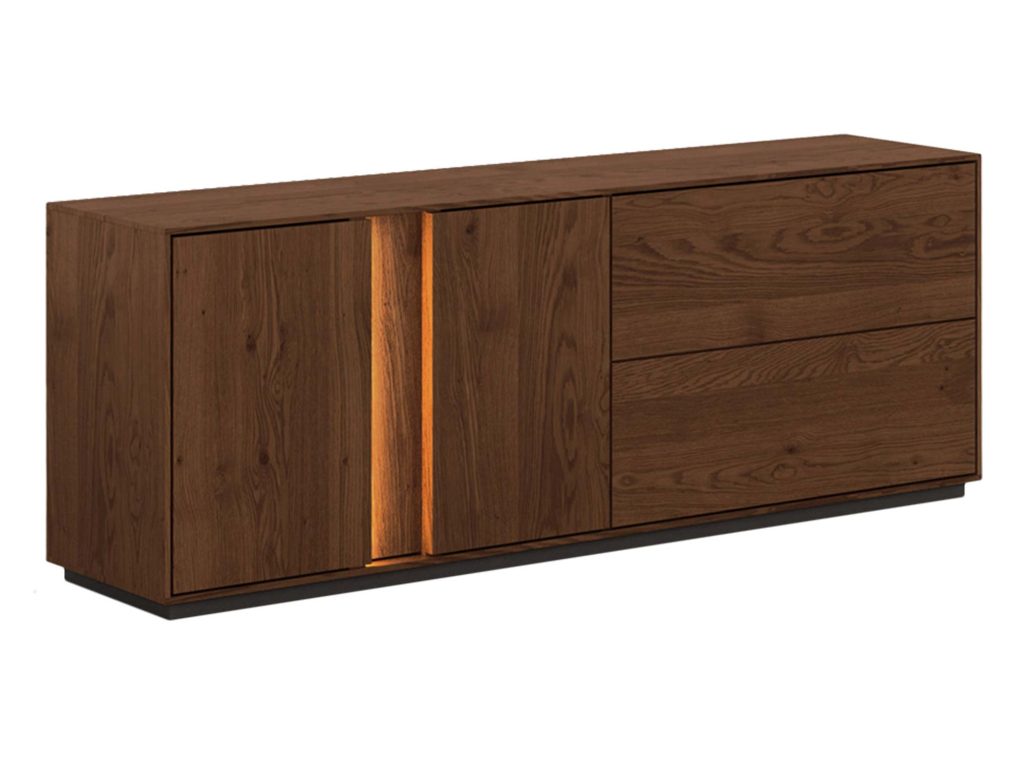 Szafka RTV 165 cm tabacco 4-drzwiowa Essentia